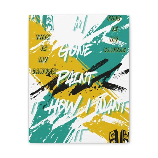 Abstract Brushstroke Canvas Wall Art Contemporary Street Style For Modern Interiors Available In 11 By 14 12 By 16 16 By 20 Inches - One OF One CreaXtions