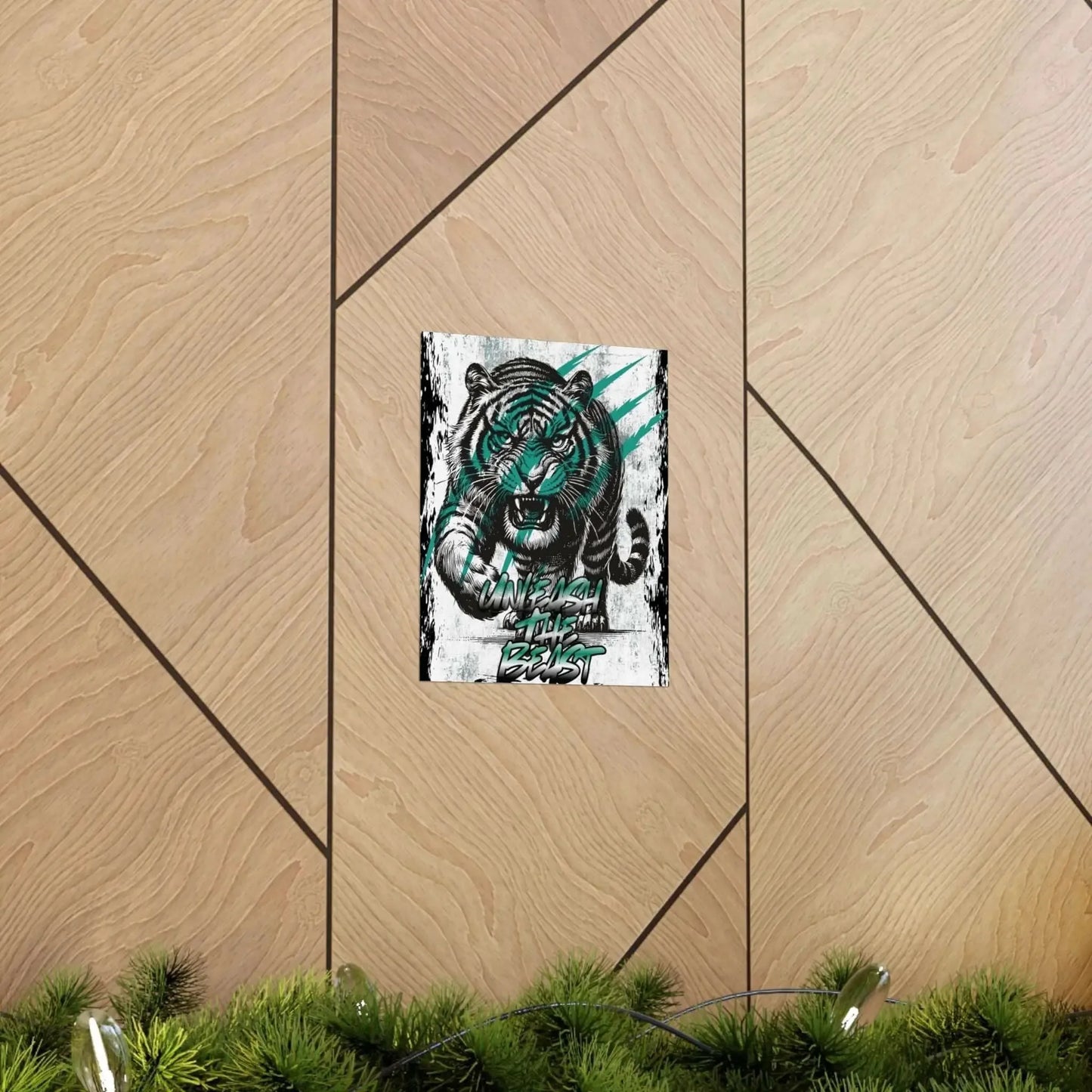 Tiger Wall Art Poster Bold Jungle Theme Matte Vertical Print on Archival Paper with Giclee Inks - One OF One CreaXtions