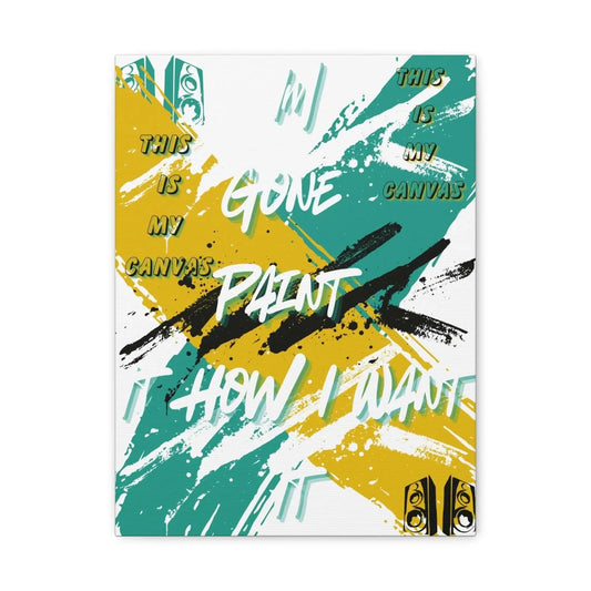 Abstract Brushstroke Canvas Wall Art Contemporary Street Style For Modern Interiors Available In 11 By 14 12 By 16 16 By 20 Inches - One OF One CreaXtions