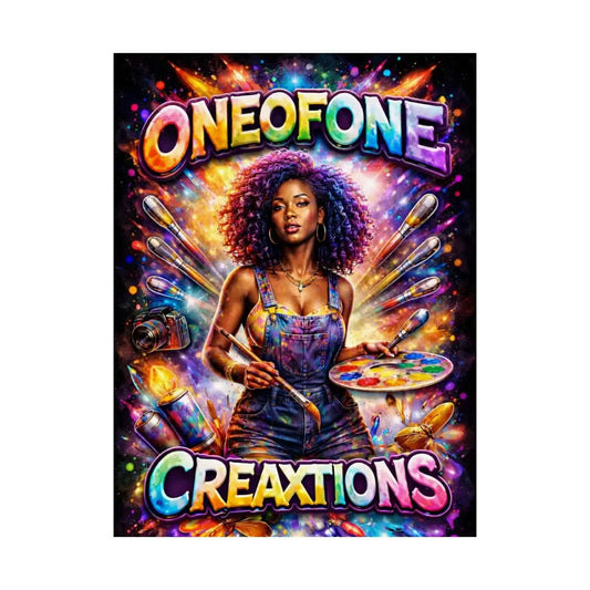 Afrocentric Art Print Vibrant Vertical Poster Museum Grade Paper Giclee Inks Wall Art - One OF One CreaXtions