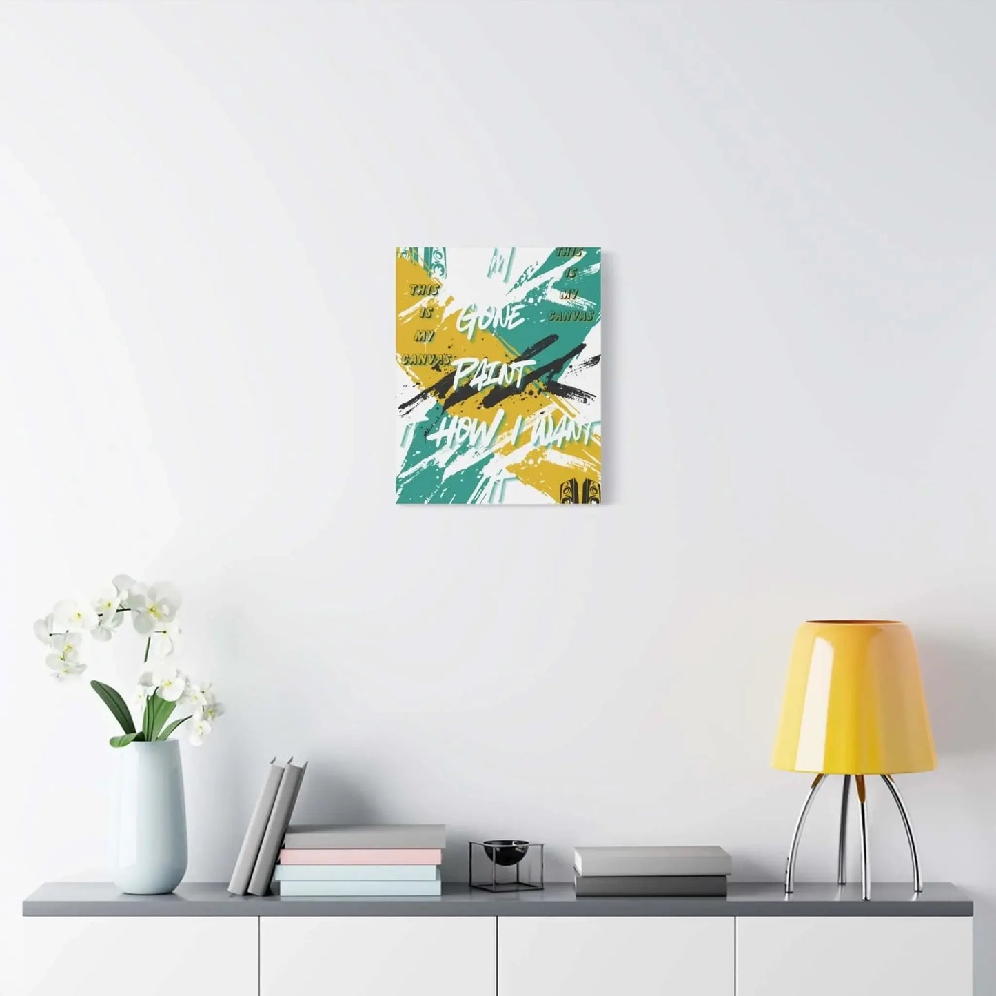 Abstract Brushstroke Canvas Wall Art Contemporary Street Style For Modern Interiors Available In 11 By 14 12 By 16 16 By 20 Inches - One OF One CreaXtions