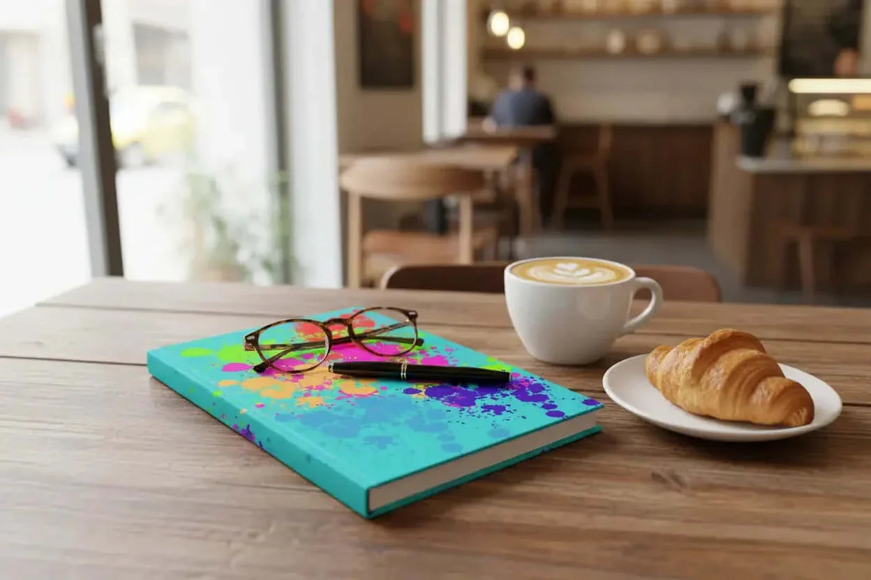 Color Splash Hardcover Journal Bright Paint Splat Matte Notebook for Artists and Kids - One OF One CreaXtions