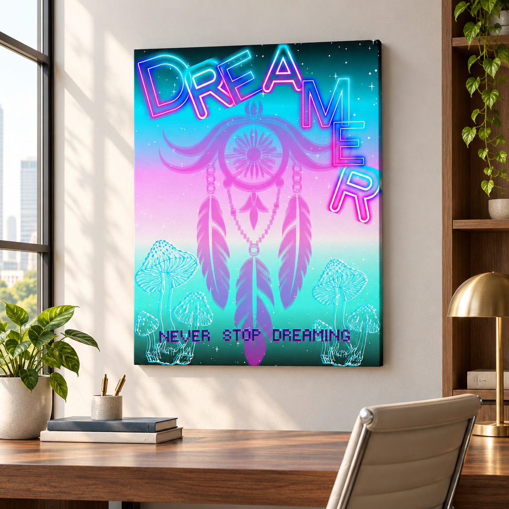 DREAMER canvas art lifestyle mockup