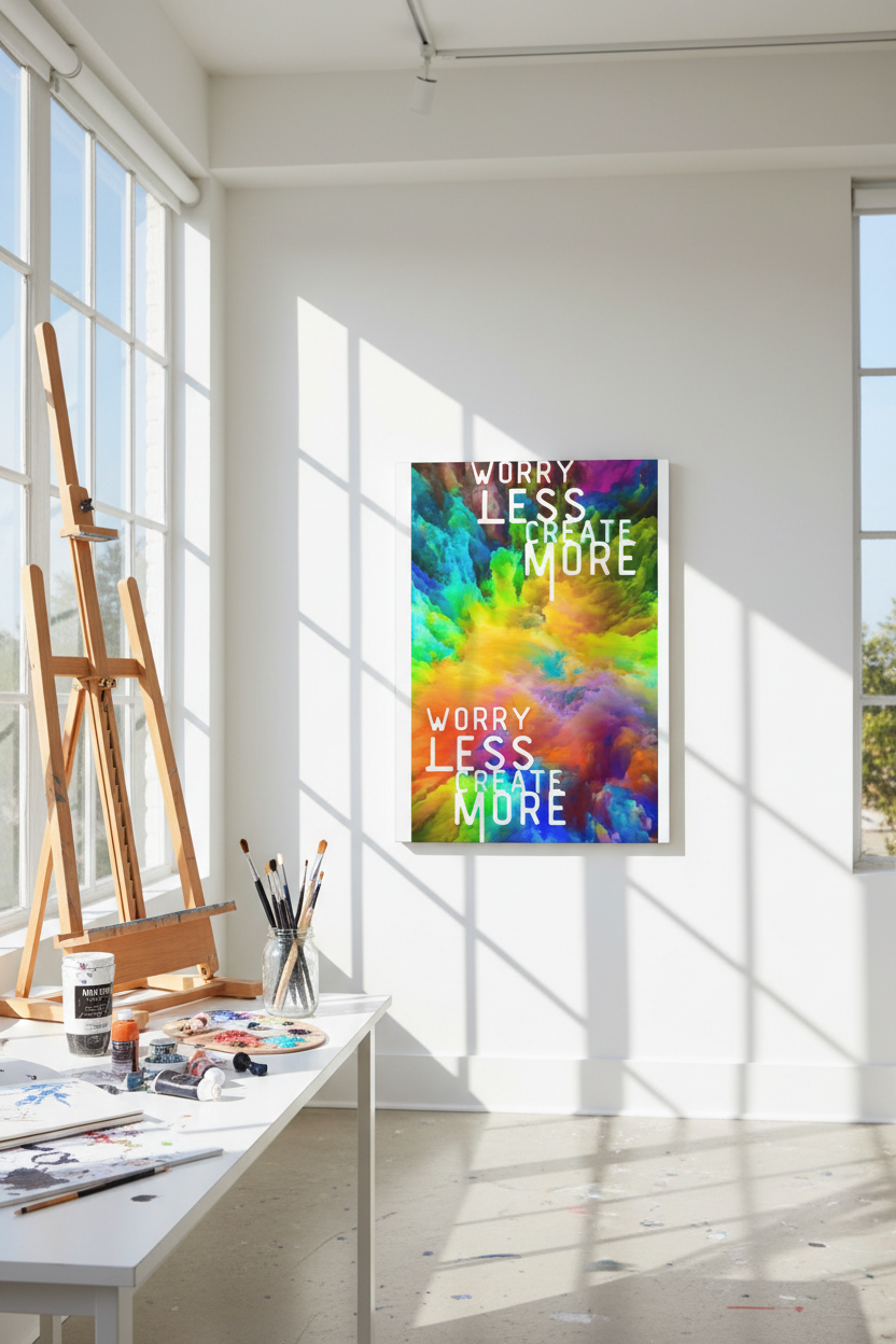 Worry Less Create More Wall Art