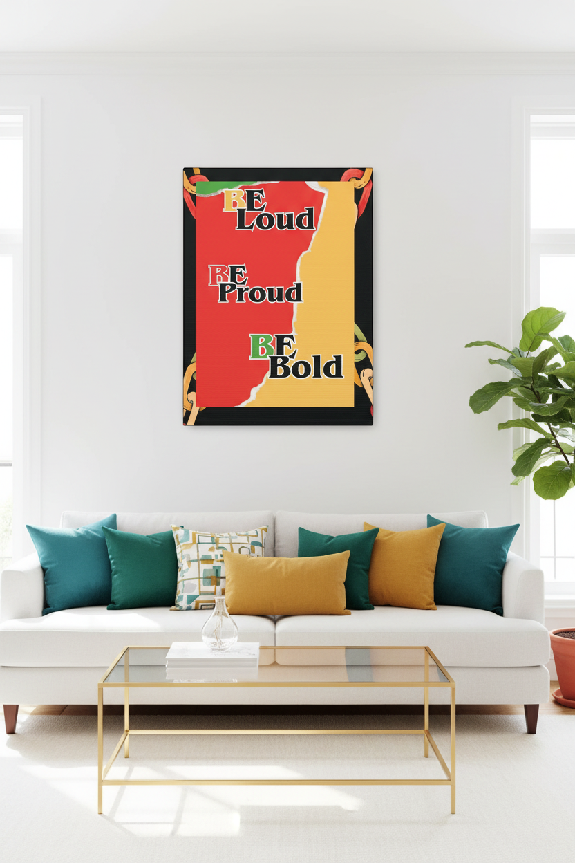 Be Loud Be Proud Be Bold Canvas Wall Art