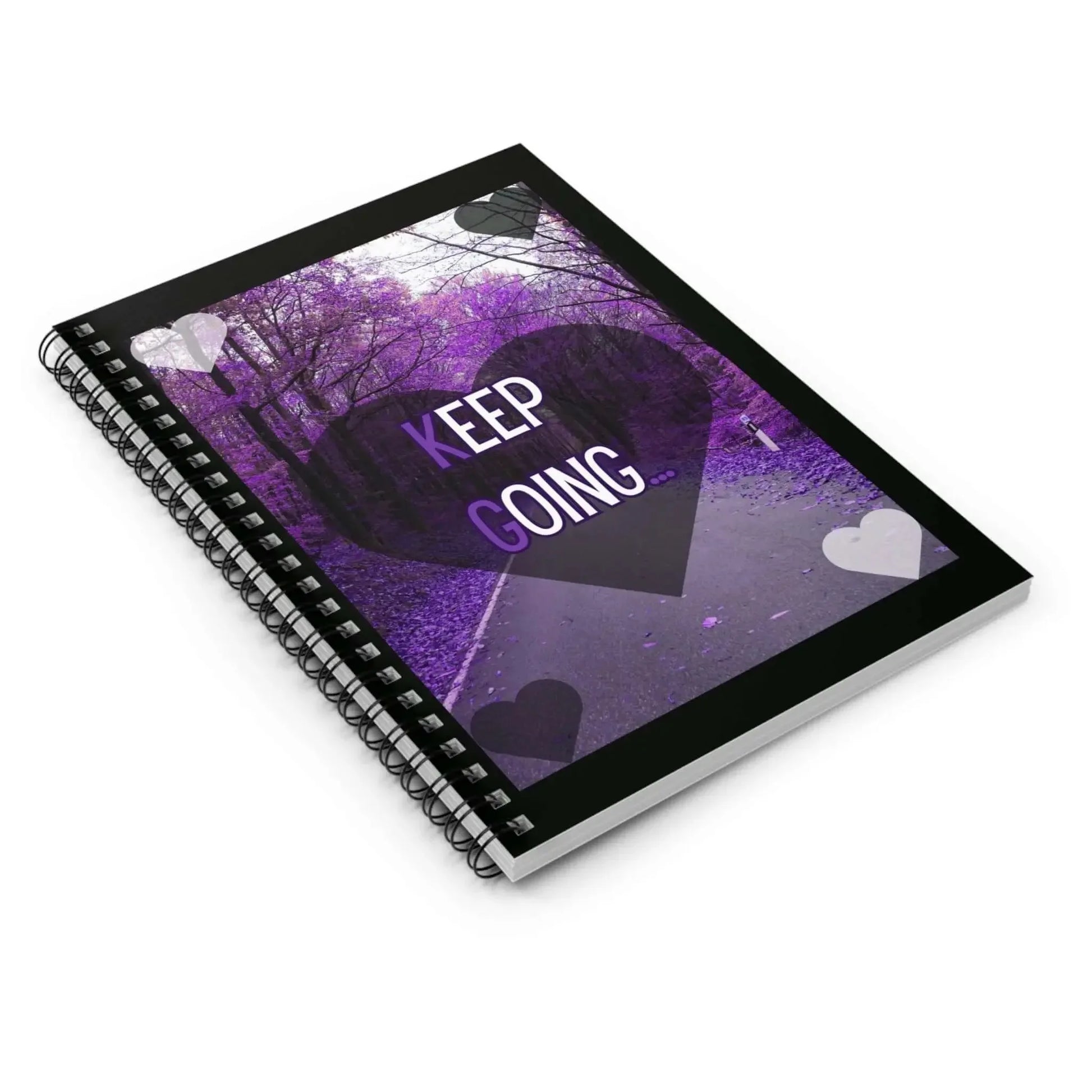 Motivational Spiral Notebook Keep Going Design With Heart Motif For Journaling Note Taking Planning And Creative Writing - One OF One CreaXtions