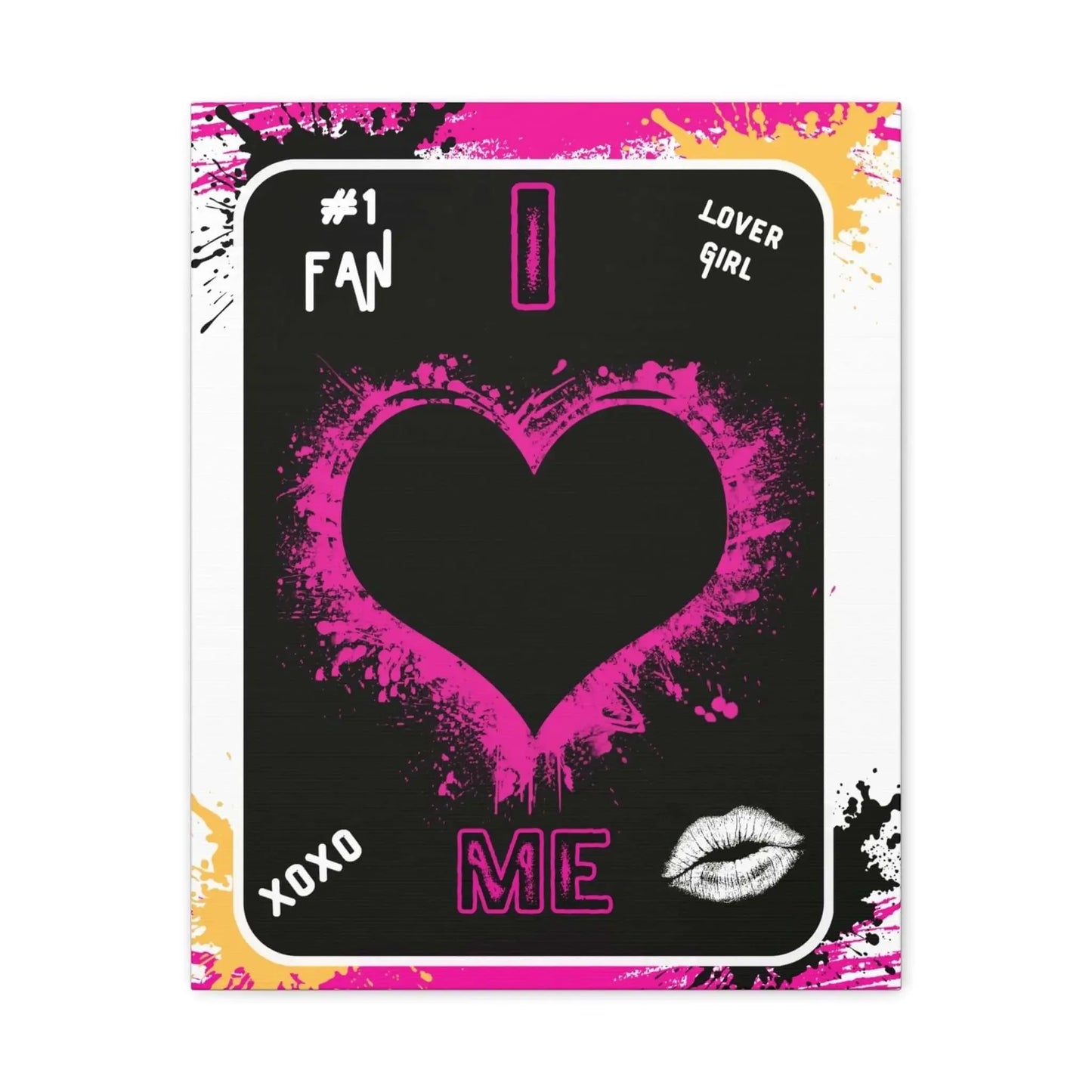 Pink Grunge Heart Canvas Print - One OF One CreaXtions