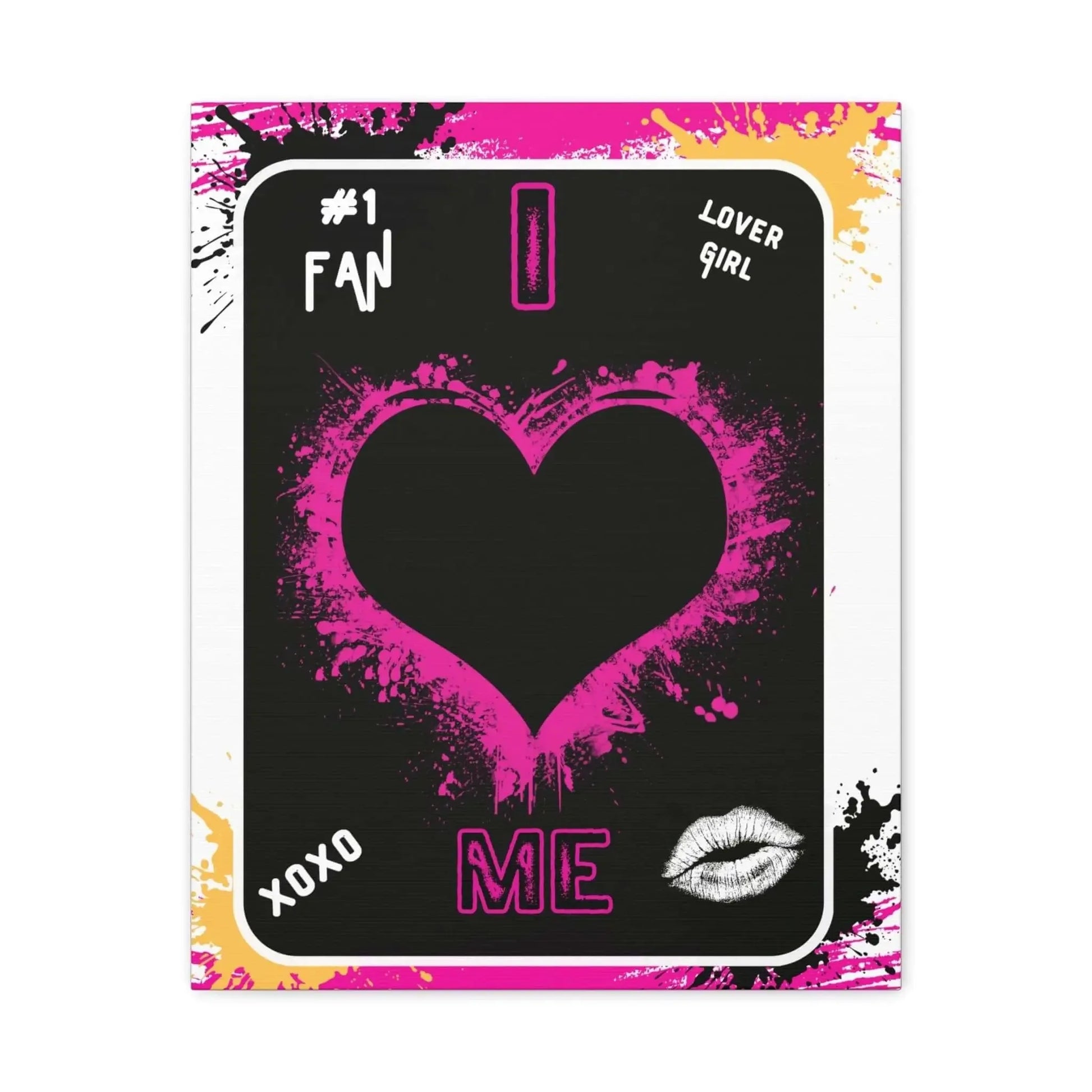 Pink Grunge Heart Canvas Print - One OF One CreaXtions