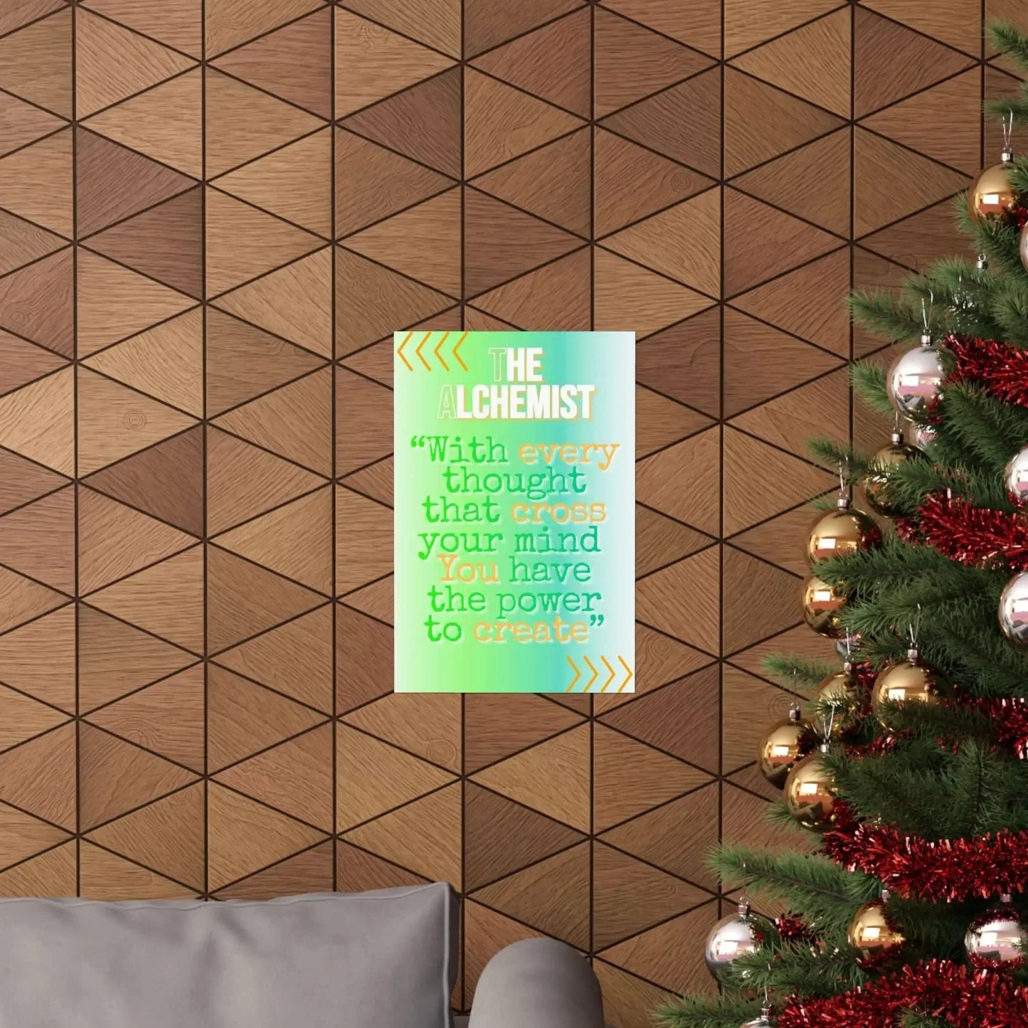 The Alchemist Inspirational Matte Poster With Every Thought You Have the Power to Create - One OF One CreaXtions