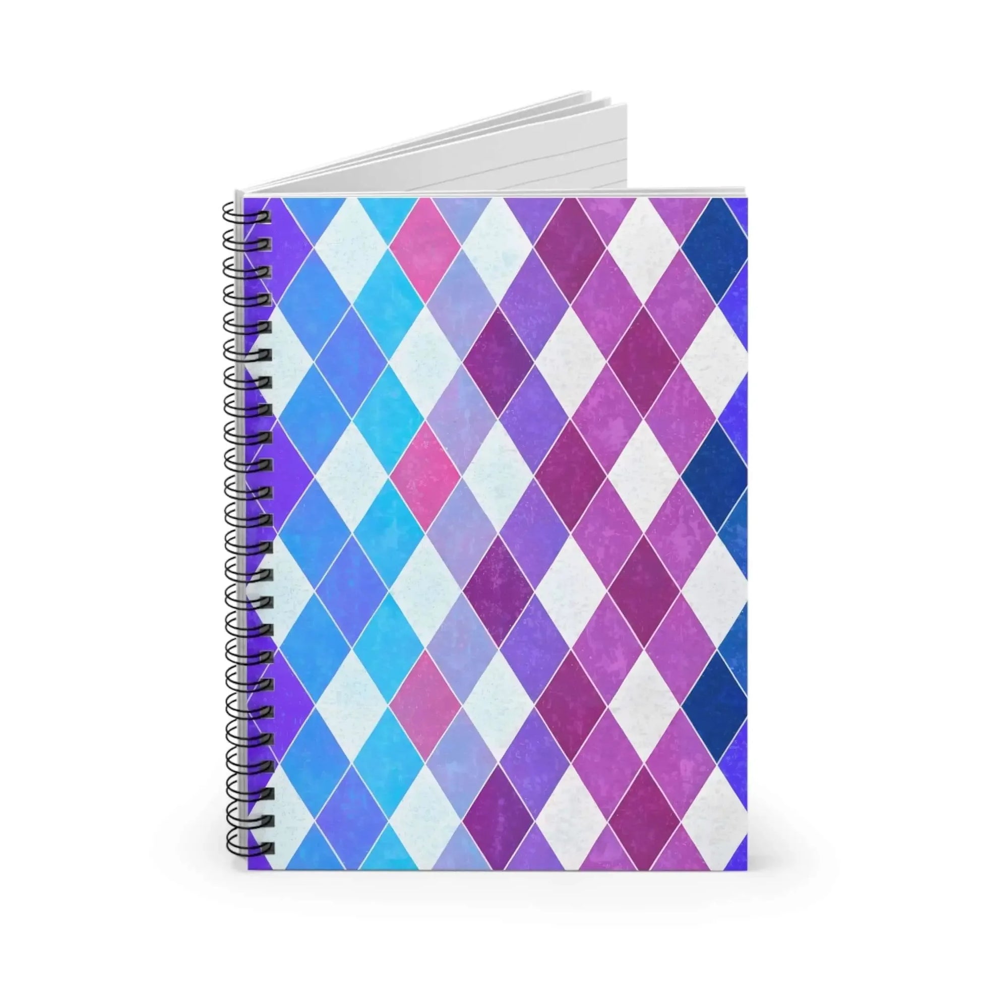 Argyle Violet Spiral Notebook Ruled Journal For School Notes And On The Go Planning - One OF One CreaXtions