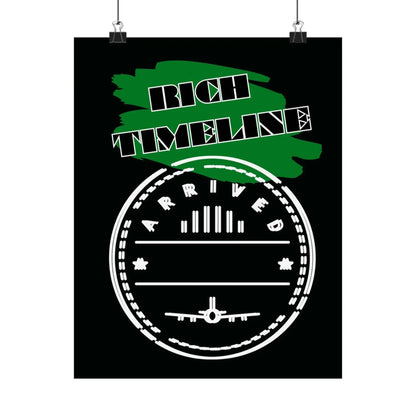 Rich Timeline Arrival Stamp Travel Wall Art Matte Poster Vintage Passport Inspired Giclee Print - One OF One CreaXtions