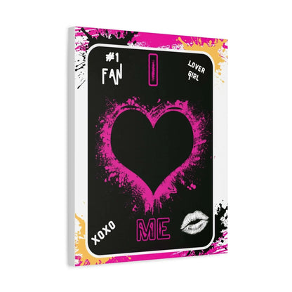 Pink Grunge Heart Canvas Print - One OF One CreaXtions