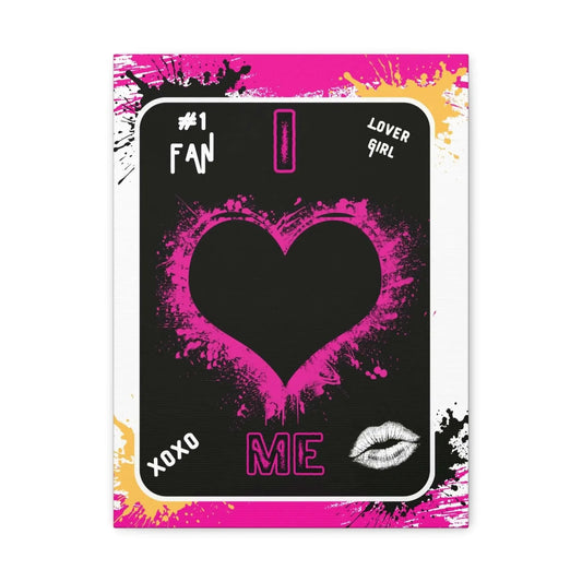 Pink Grunge Heart Canvas Print - One OF One CreaXtions