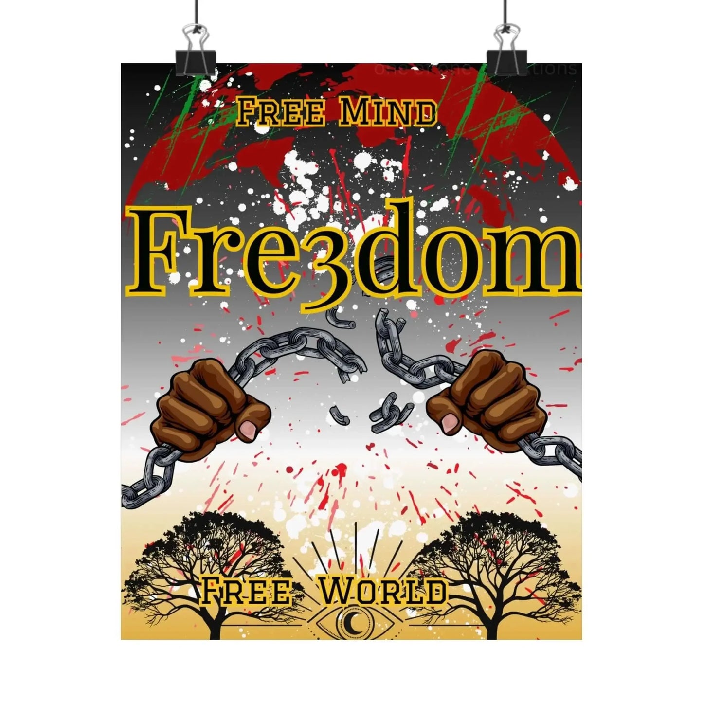 Freedom Wall Art Poster Expressing Liberation Bold Inspirational Wall Decor For Living Room Bedroom Office - One OF One CreaXtions