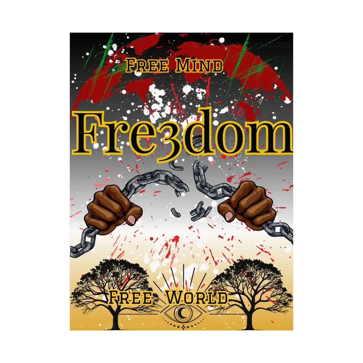 Freedom Wall Art Poster Expressing Liberation Bold Inspirational Wall Decor For Living Room Bedroom Office - One OF One CreaXtions