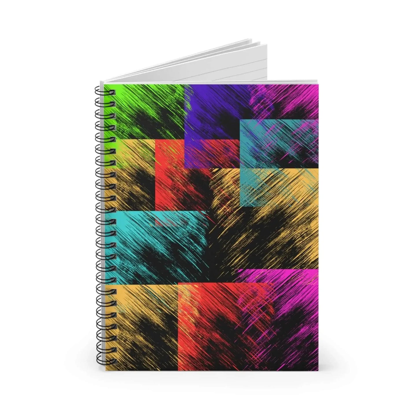 Colorblock Spiral Notebook For Students And Artists With Bold Color And Tactile Texture For Creative Thinking - One OF One CreaXtions