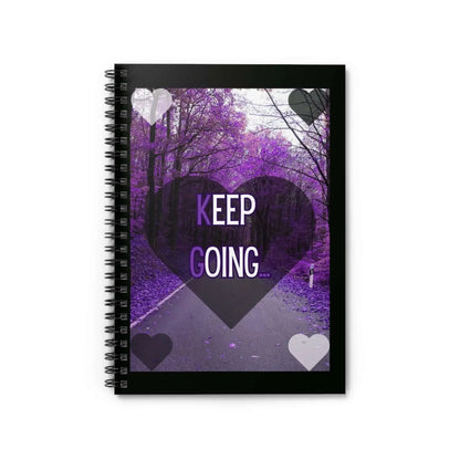 Motivational Spiral Notebook Keep Going Design With Heart Motif For Journaling Note Taking Planning And Creative Writing - One OF One CreaXtions