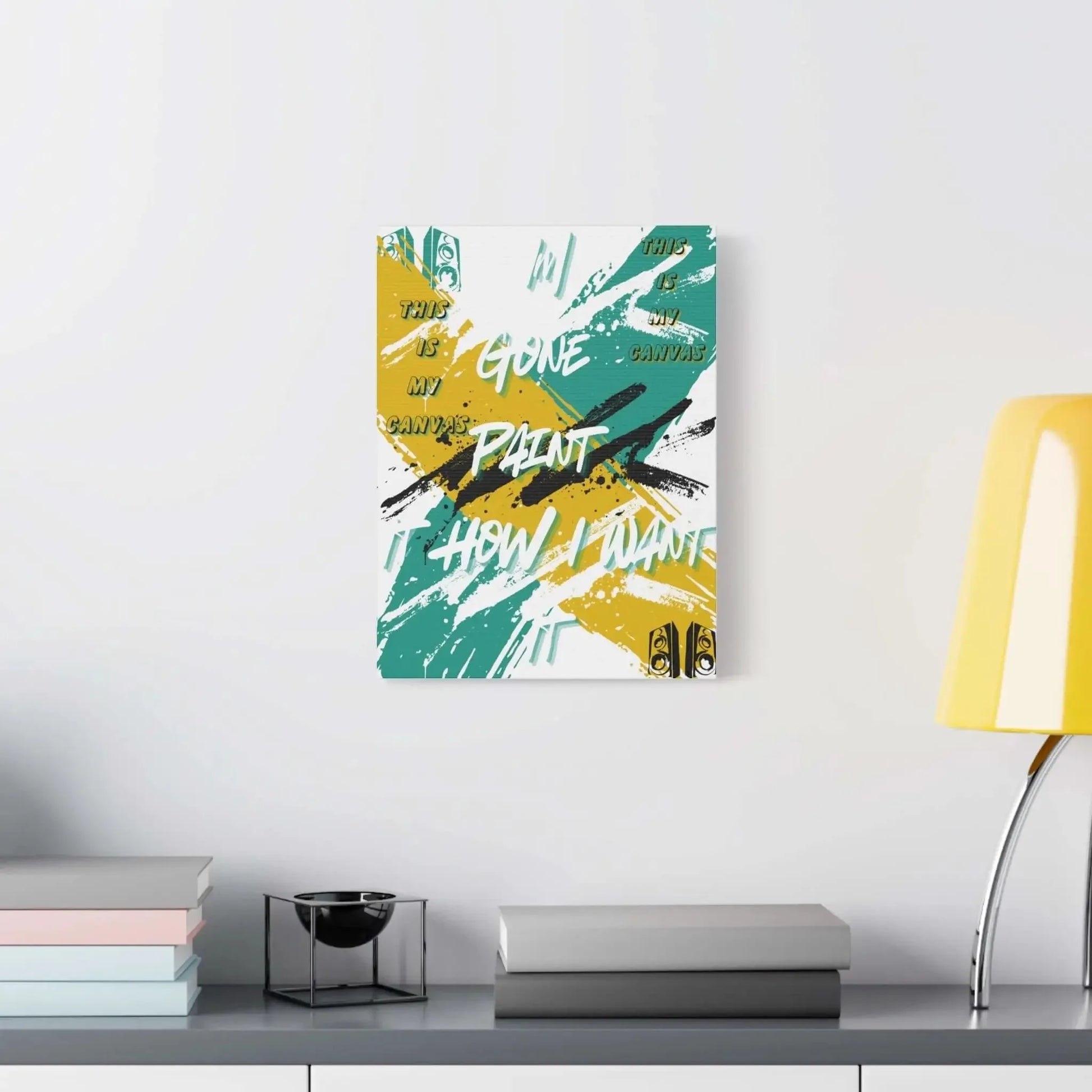 Abstract Brushstroke Canvas Wall Art Contemporary Street Style For Modern Interiors Available In 11 By 14 12 By 16 16 By 20 Inches - One OF One CreaXtions