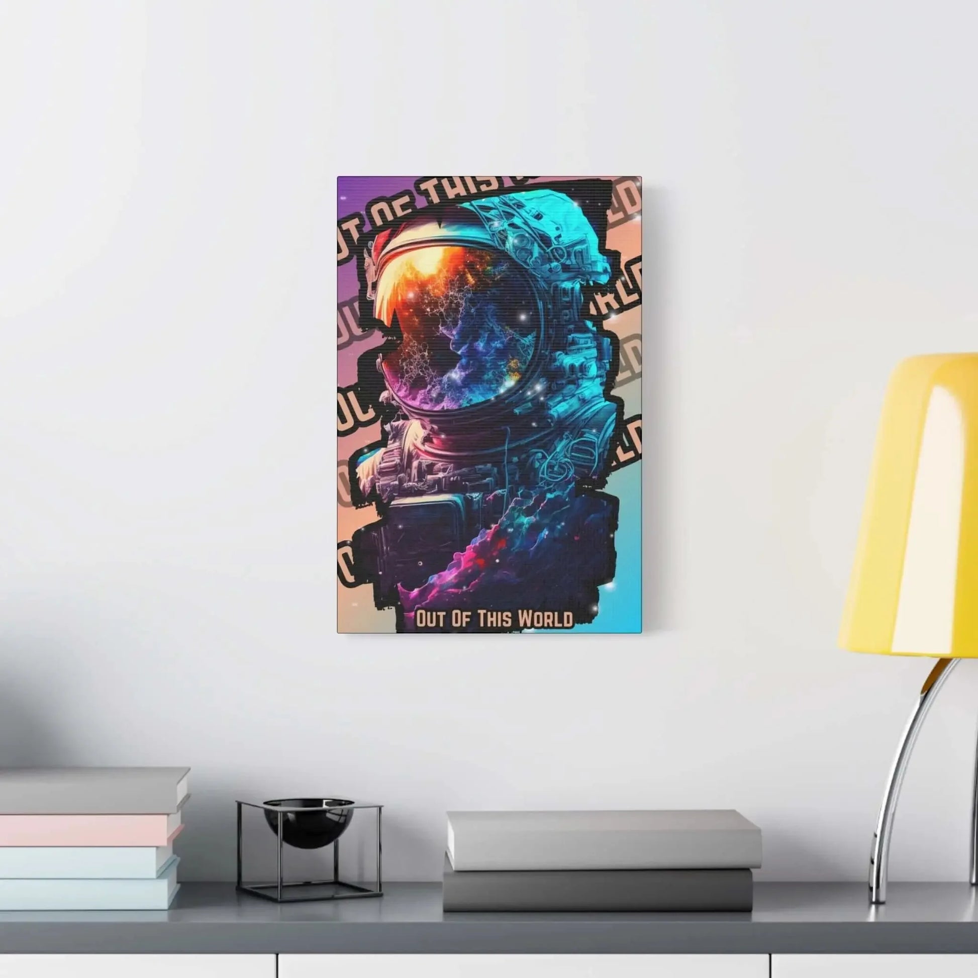 Astronaut Canvas Print Matte Stretched Wall Art Neon Space Art for Modern Gallery Decor - One OF One CreaXtions