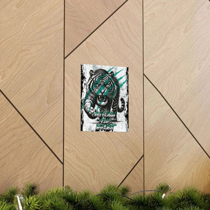Tiger Wall Art Poster Bold Jungle Theme Matte Vertical Print on Archival Paper with Giclee Inks - One OF One CreaXtions