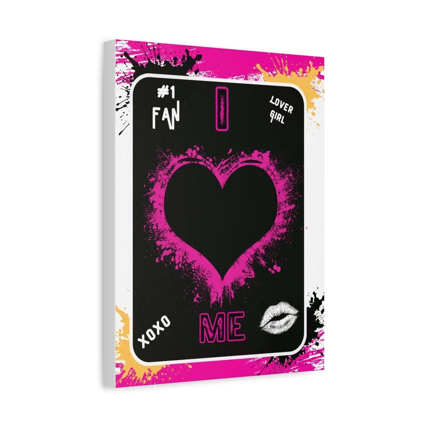 Pink Grunge Heart Canvas Print - One OF One CreaXtions