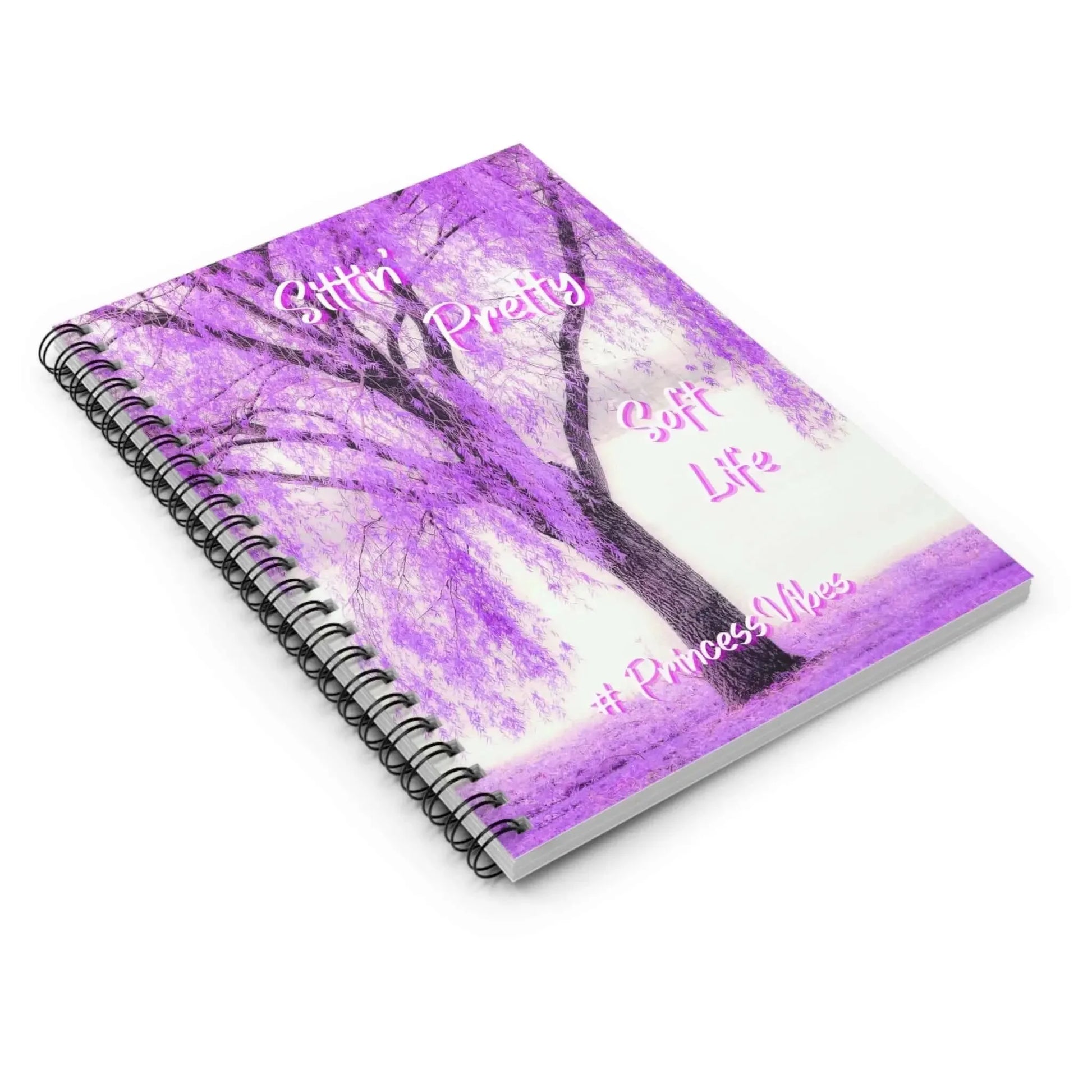 Purple Inspirational Spiral Notebook For Journaling And Writing Sittin' Pretty Soft Life - One OF One CreaXtions