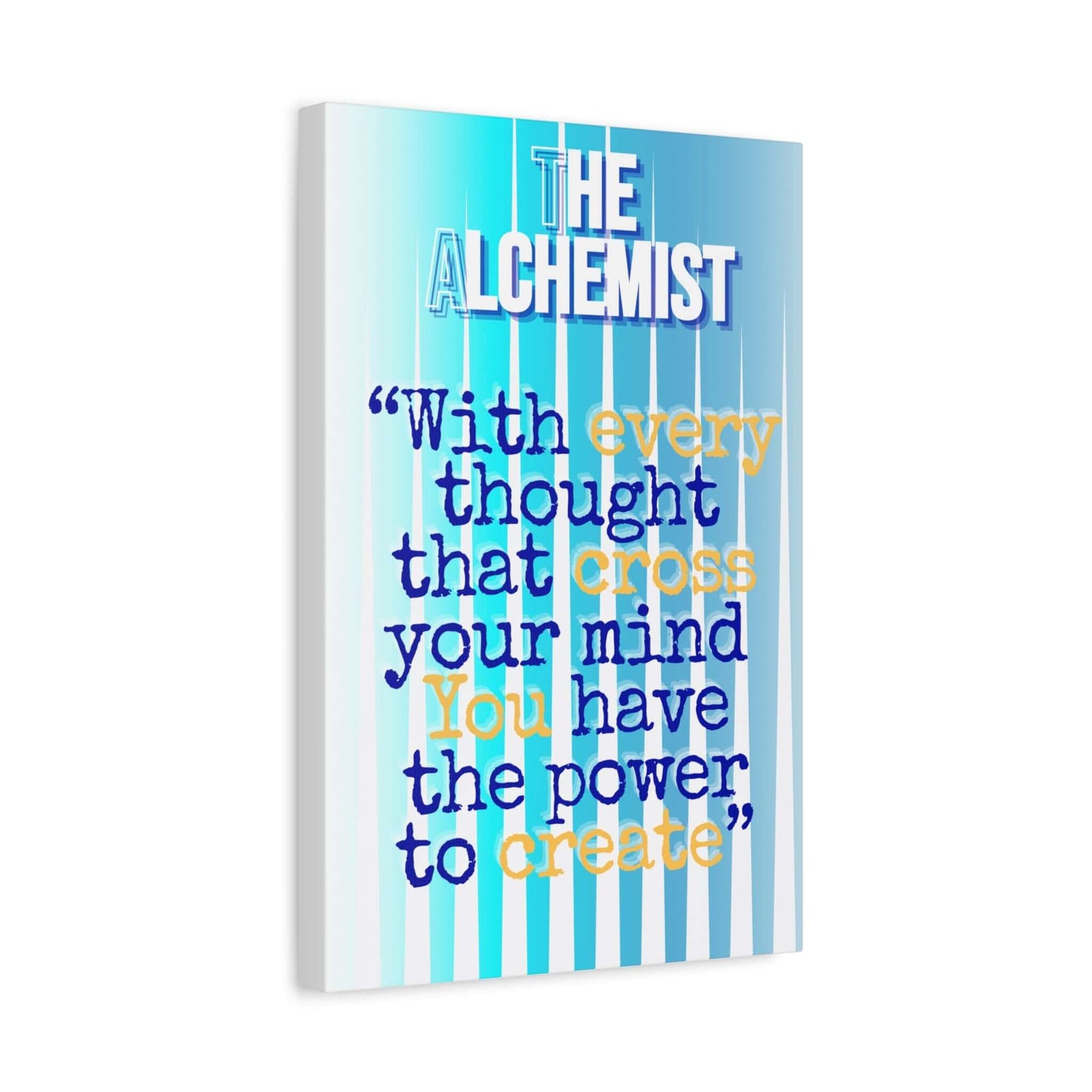 Inspirational wall art with quote featuring blue ombre design and motivational text for modern decor.