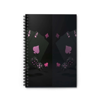 Poker Themed Spiral Notebook With Ruled Lines For Gamers Students Professionals Ideal For Notes And Journaling - One OF One CreaXtions
