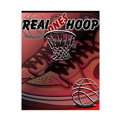 Basketball Poster — "Real Ones Hoop" Matte Vertical Wall Art