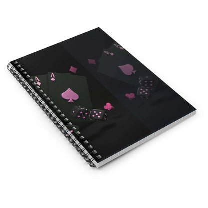 Poker Themed Spiral Notebook With Ruled Lines For Gamers Students Professionals Ideal For Notes And Journaling - One OF One CreaXtions
