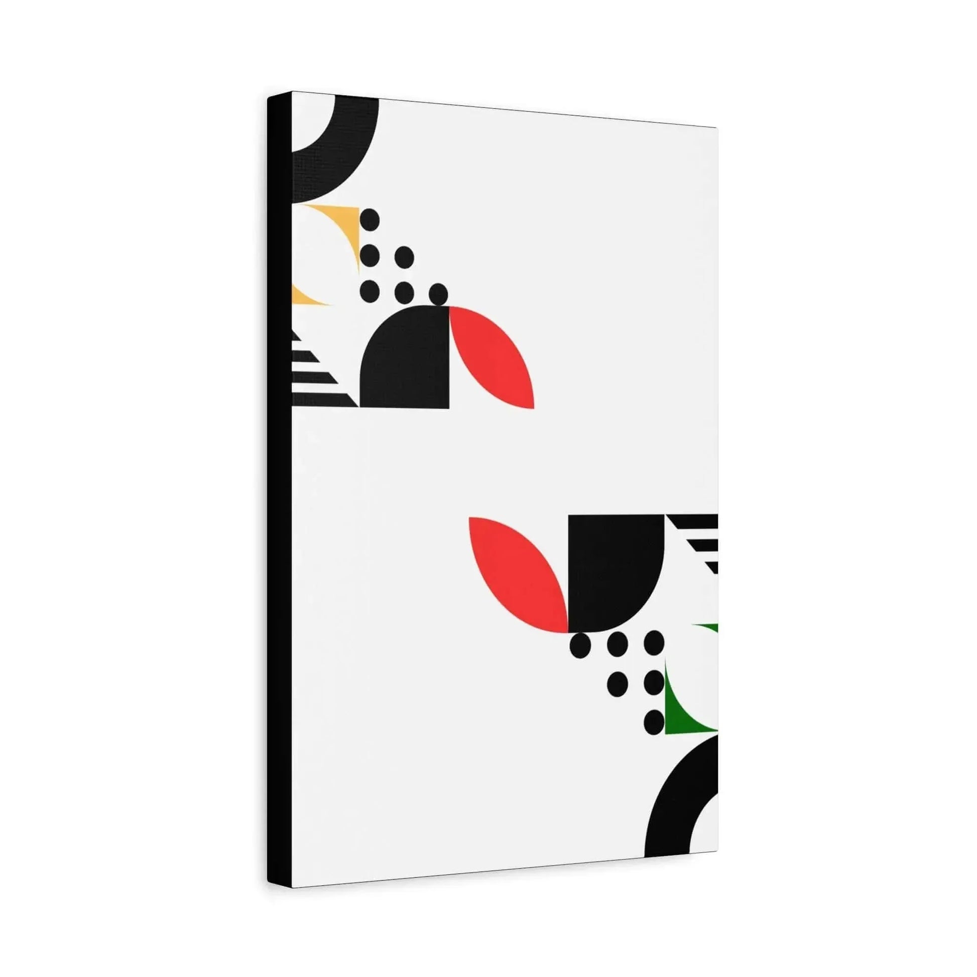 Modern Geometric Canvas Print Abstract Red Black Corner Art For Living Room Wall Decor - One OF One CreaXtions