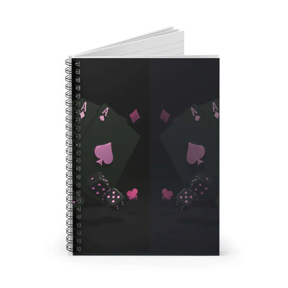 Poker Themed Spiral Notebook With Ruled Lines For Gamers Students Professionals Ideal For Notes And Journaling - One OF One CreaXtions