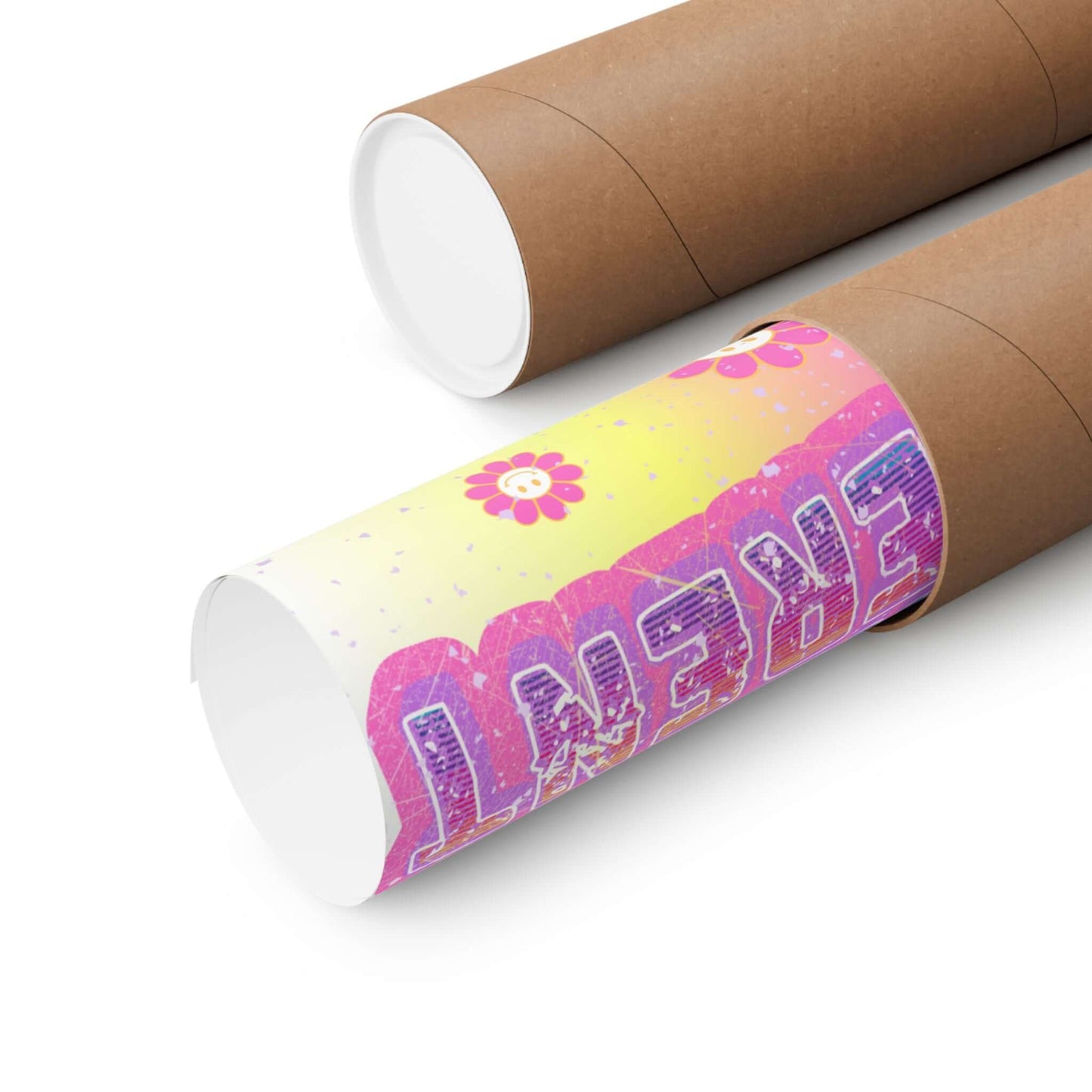 Born Different Poster — Colorful Retro Smile Flower Matte Wall Art