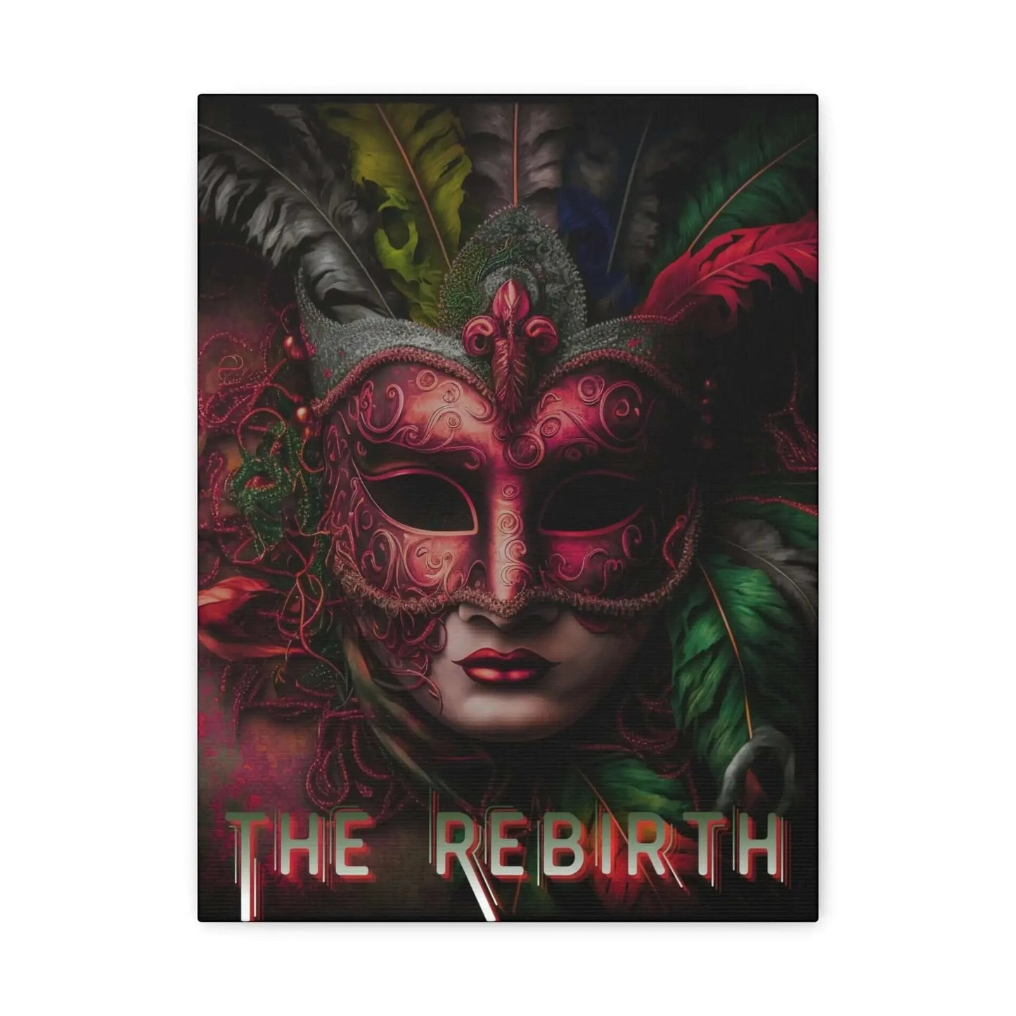 Venetian Mask Canvas Art The Rebirth Gothic Masquerade Wall Decor 12x16 And 16x20 Inches Matte Canvas - One OF One CreaXtions