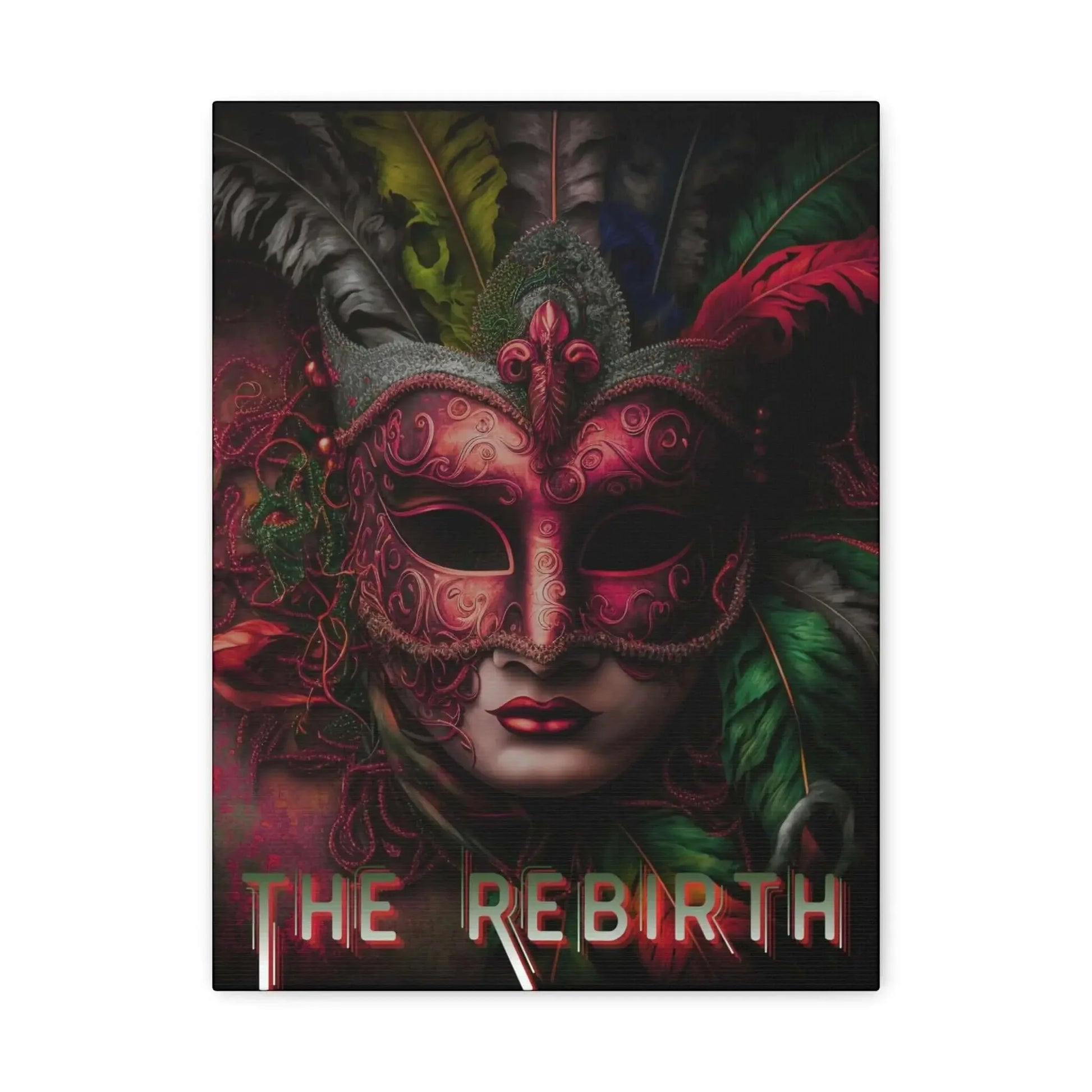 Venetian Mask Canvas Art The Rebirth Gothic Masquerade Wall Decor 12x16 And 16x20 Inches Matte Canvas - One OF One CreaXtions