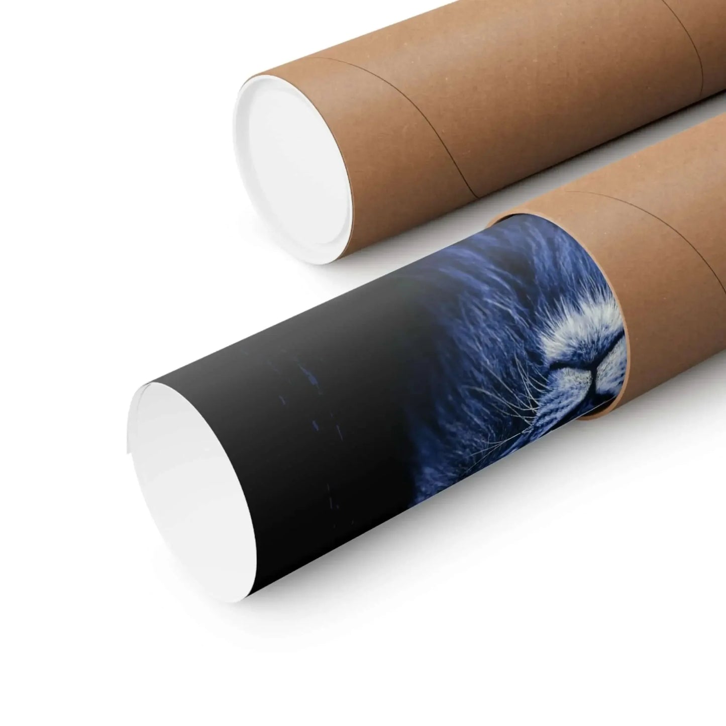 Lion Heart Move in Silence Matte Poster Blue Lion Wall Art for Home Decor and Study Room - One OF One CreaXtions