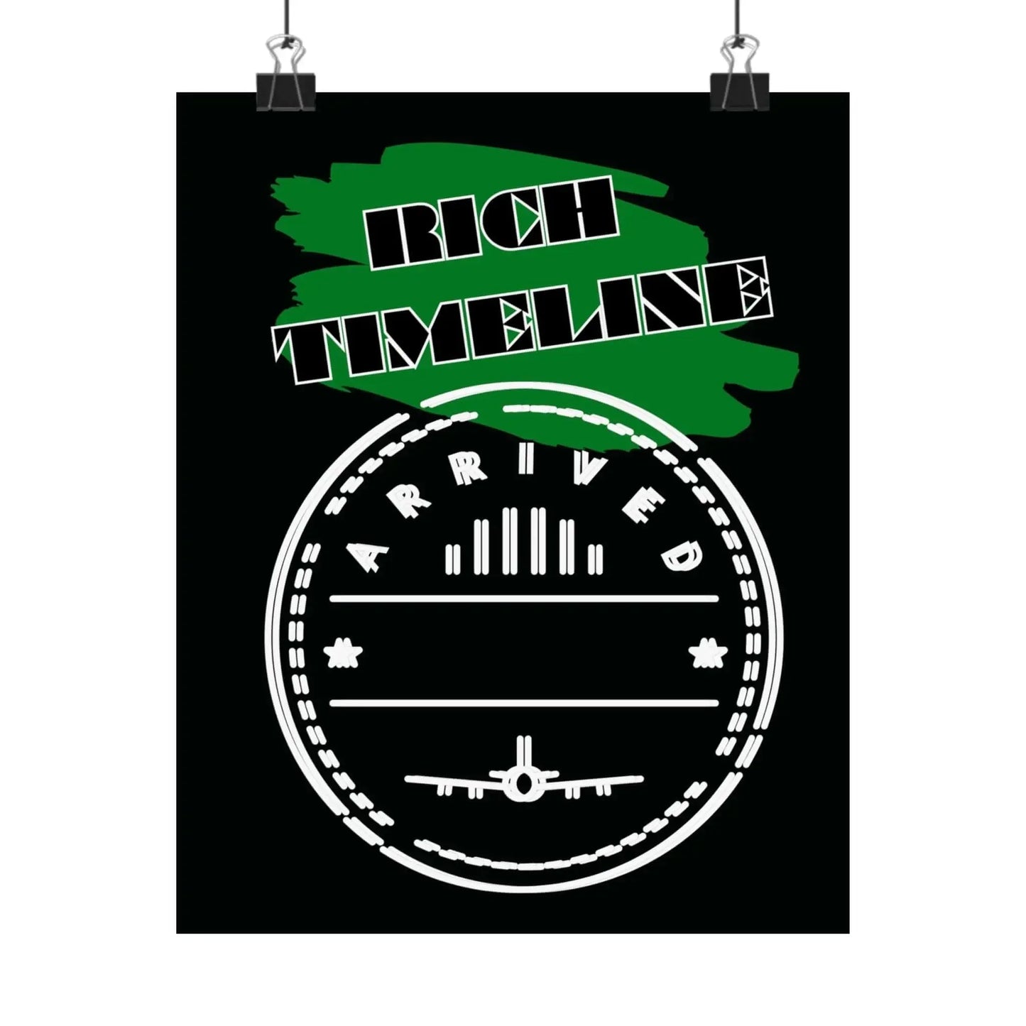Rich Timeline Arrival Stamp Travel Wall Art Matte Poster Vintage Passport Inspired Giclee Print - One OF One CreaXtions