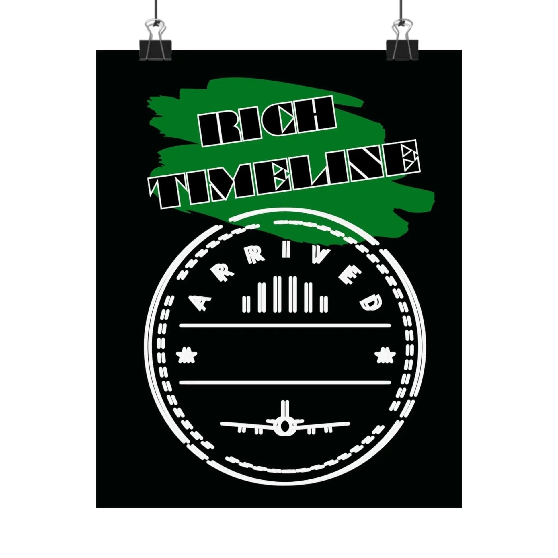 Rich Timeline Arrival Stamp Travel Wall Art Matte Poster Vintage Passport Inspired Giclee Print - One OF One CreaXtions