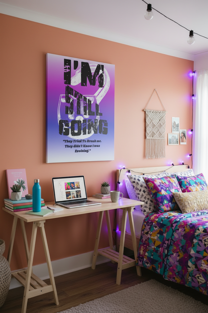 Motivational Canvas Wall Art-Keep Pushing Forward