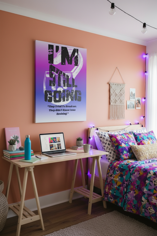 Motivational Canvas Wall Art-Keep Pushing Forward