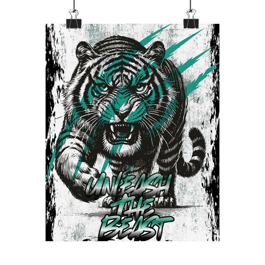 Tiger Wall Art Poster Bold Jungle Theme Matte Vertical Print on Archival Paper with Giclee Inks - One OF One CreaXtions