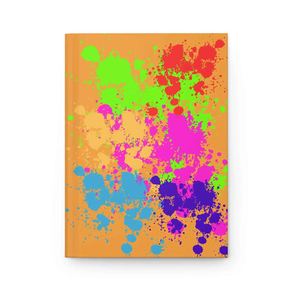 Color Splash Hardcover Journal Matte Laminated Cover Bright Paint Splatters Notebook For Artists And Creatives - One OF One CreaXtions