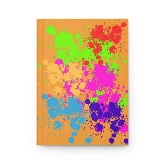 Color Splash Hardcover Journal Matte Laminated Cover Bright Paint Splatters Notebook For Artists And Creatives - One OF One CreaXtions