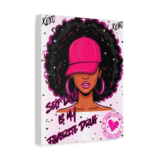 Self Love Afro Chic Matte Canvas Wall Art Afrocentric Wall Decor 11 x 14 12 x 16 16 x 20 Vertical - One OF One CreaXtions