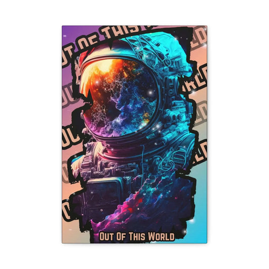 Astronaut Canvas Print Matte Stretched Wall Art Neon Space Art for Modern Gallery Decor - One OF One CreaXtions
