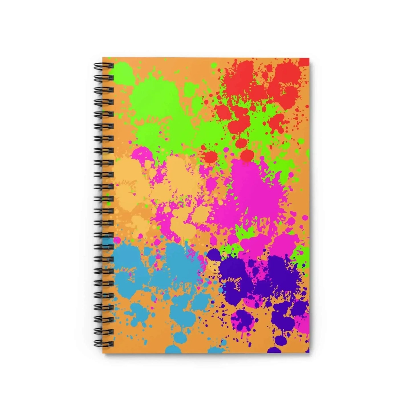Bright Paint Splatter Spiral Notebook Pocket Sized For Everyday Writing And On The Go Creativity - One OF One CreaXtions