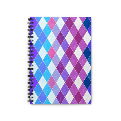 Argyle Violet Spiral Notebook Ruled Journal For School Notes And On The Go Planning - One OF One CreaXtions
