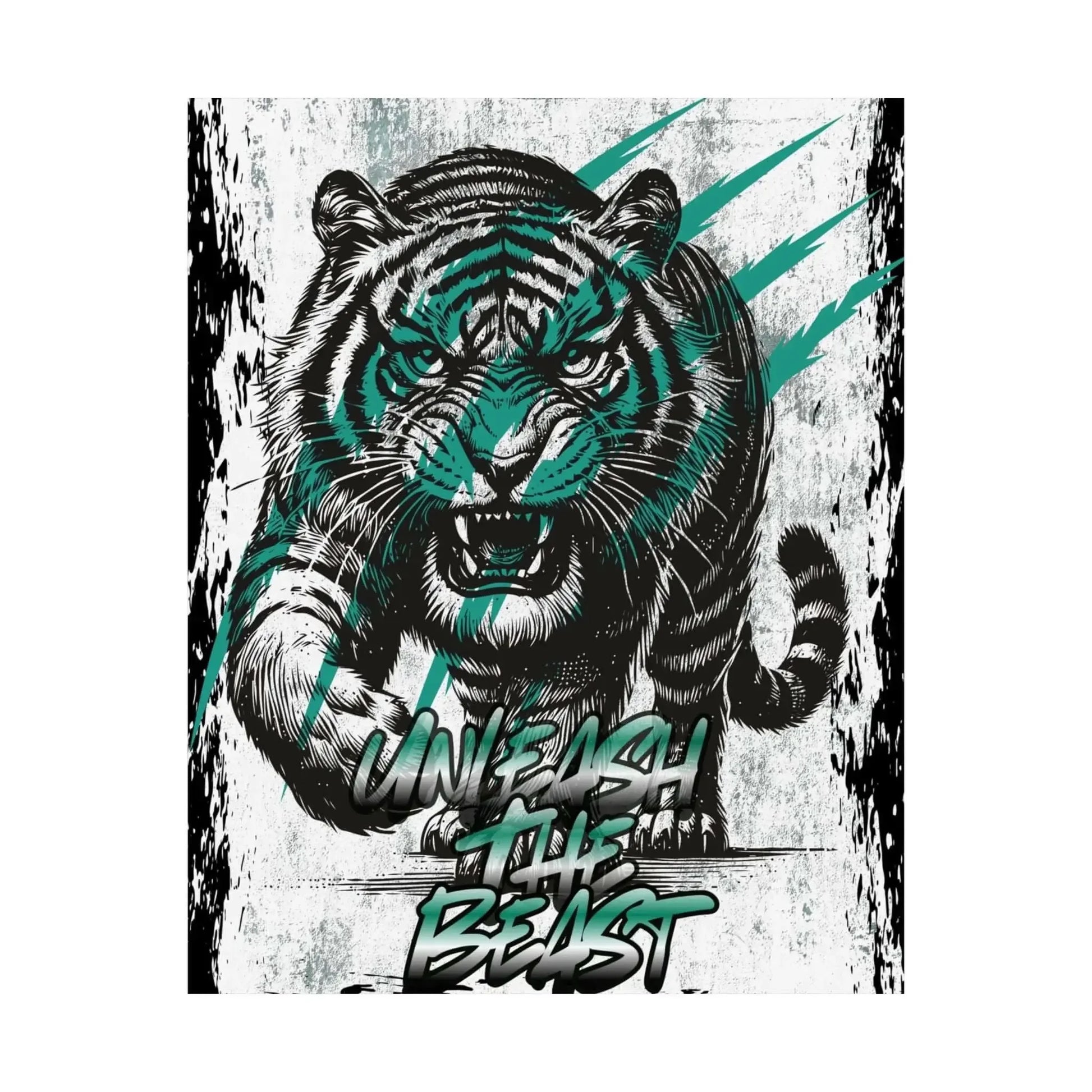 Tiger Wall Art Poster Bold Jungle Theme Matte Vertical Print on Archival Paper with Giclee Inks - One OF One CreaXtions