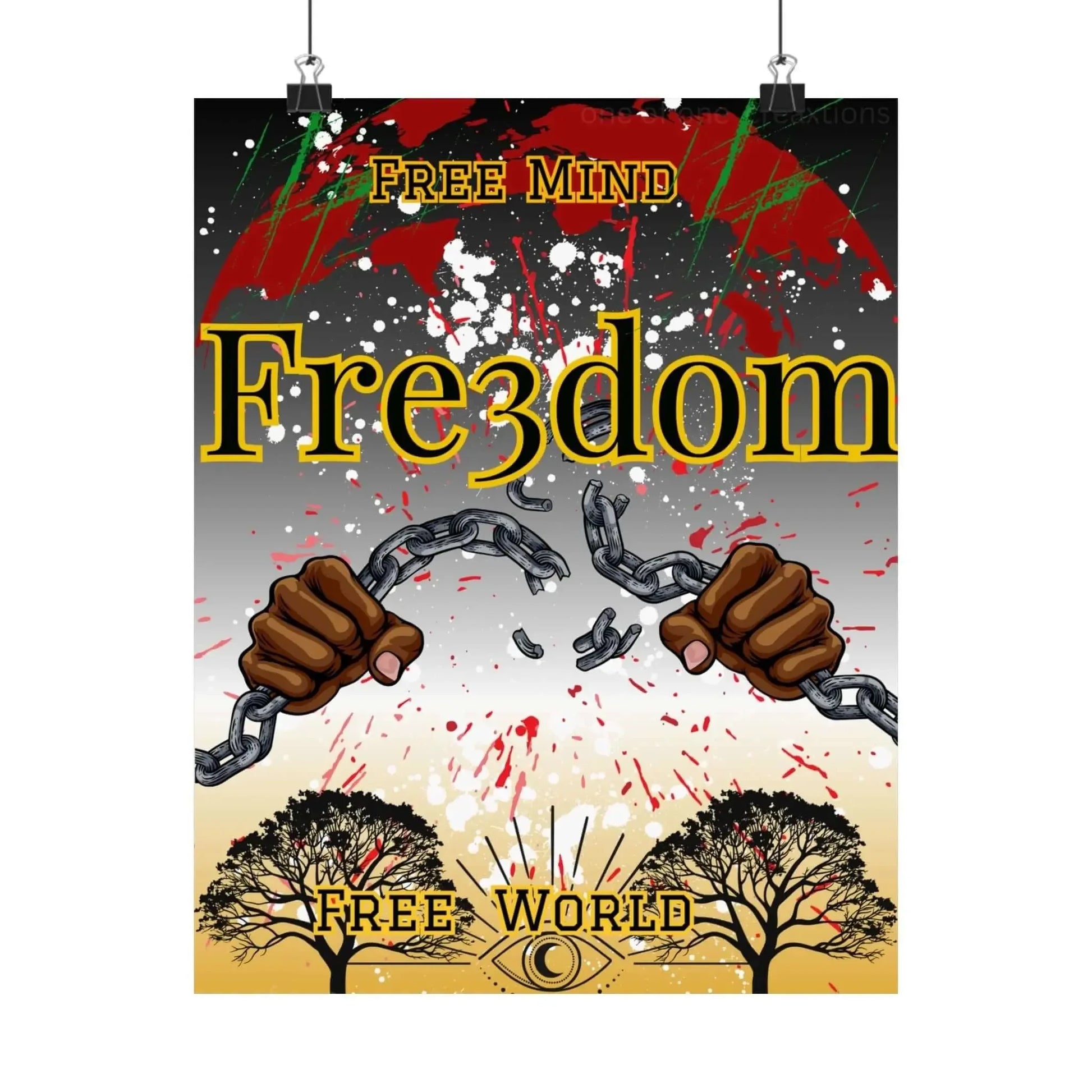 Freedom Wall Art Poster Expressing Liberation Bold Inspirational Wall Decor For Living Room Bedroom Office - One OF One CreaXtions