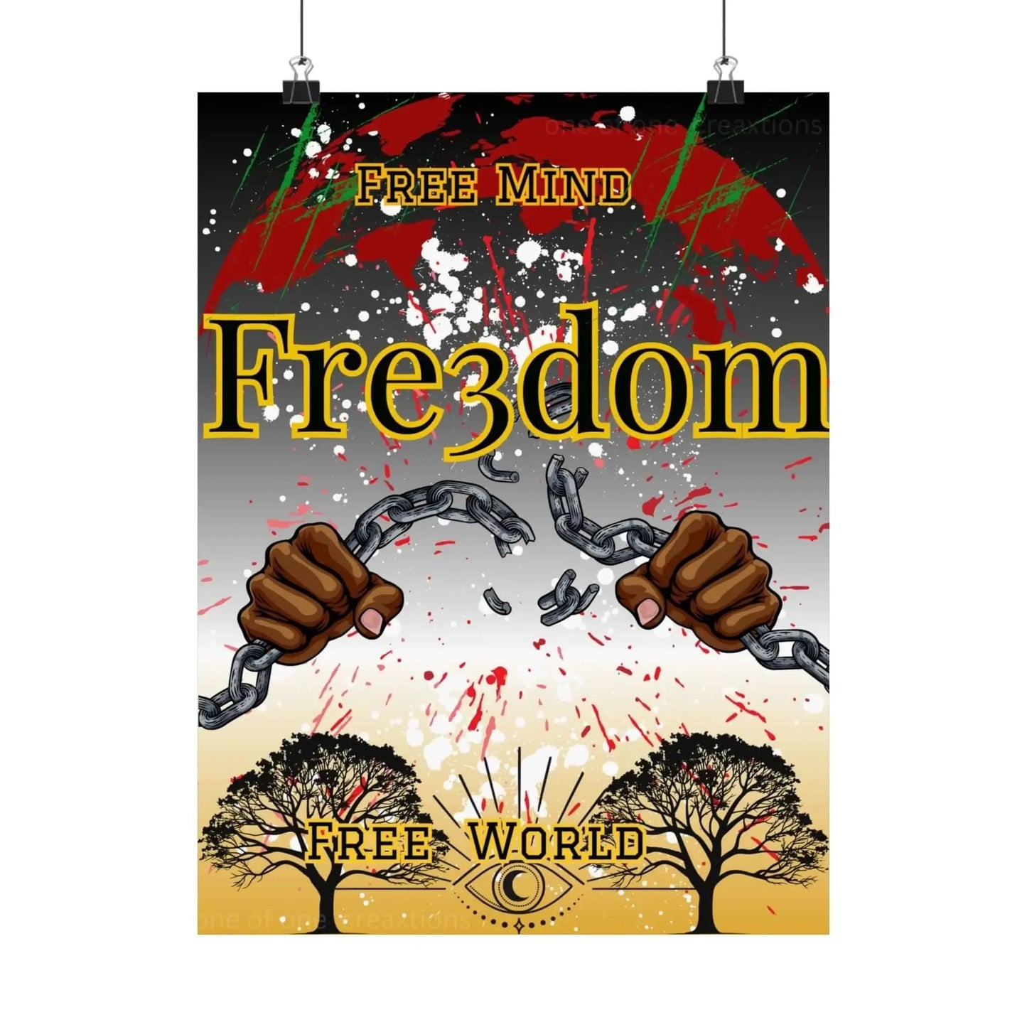 Freedom Wall Art Poster Expressing Liberation Bold Inspirational Wall Decor For Living Room Bedroom Office - One OF One CreaXtions